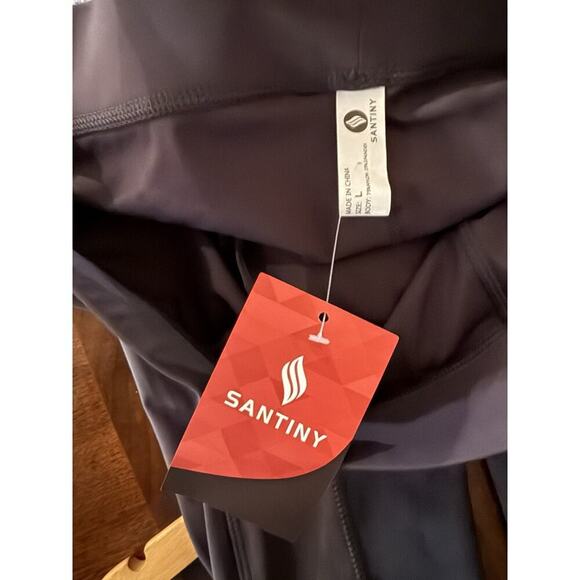 Santiny Equestrian Pants Womens Large Grey Stretch Breeches Cowgirl Western - Picture 3 of 4